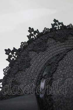 画像2: MR corset / WINGレースリボンハット  黒 H-25-08-09-070-PU-AC-KB-ZH