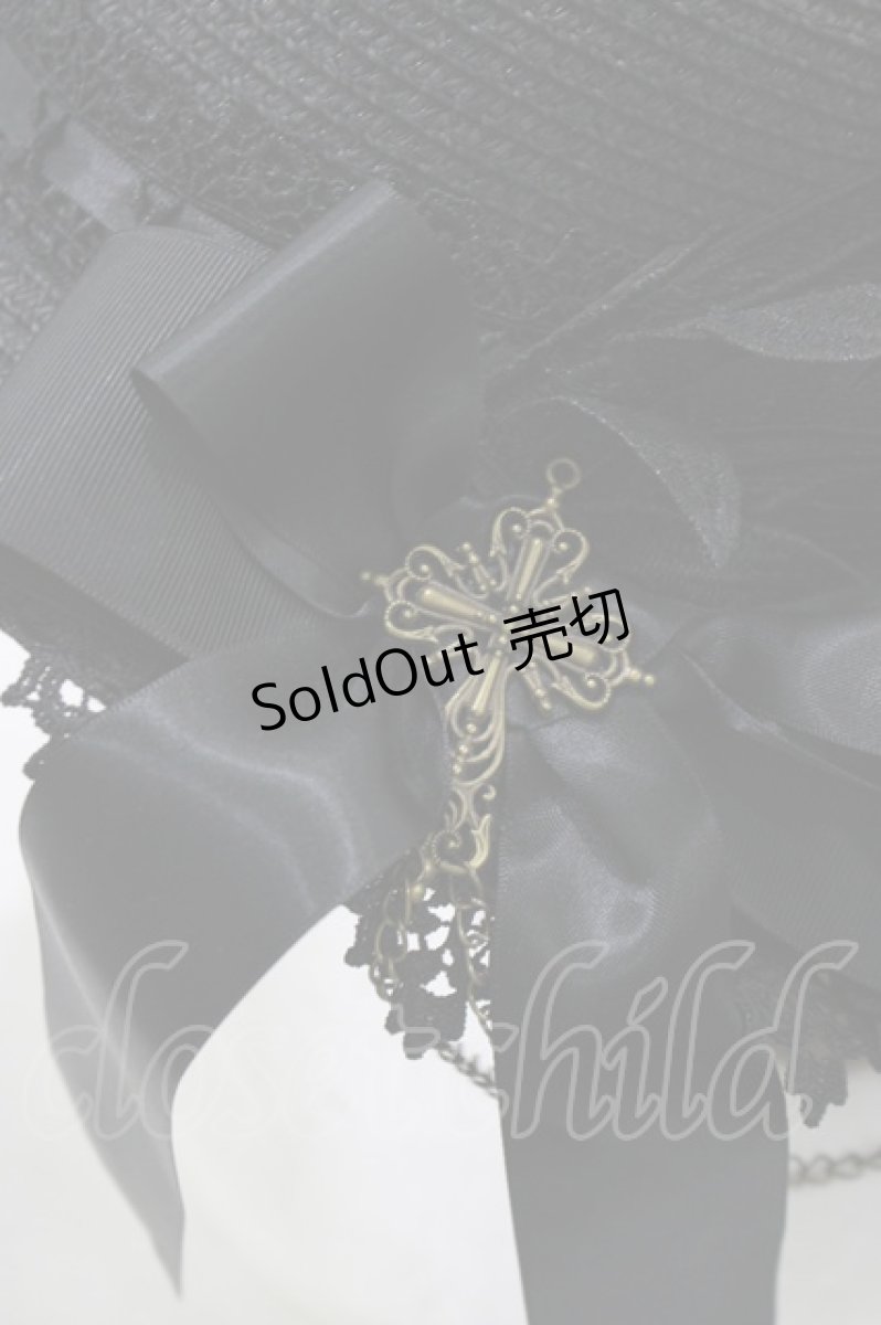 画像3: MR corset / WINGレースリボンハット  黒 H-25-08-09-070-PU-AC-KB-ZT087 (3)