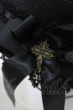 画像3: MR corset / WINGレースリボンハット  黒 H-25-08-09-070-PU-AC-KB-ZH