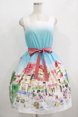画像1: Jane Marple / Golden goose townのスクエアドレス  ブルースカイ H-25-08-09-002-JM-OP-KB-ZH