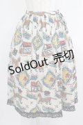 Jane Marple / Strolling cat peasant skirt  シルバーグレイ H-25-08-09-013-JM-SK-KB-ZH