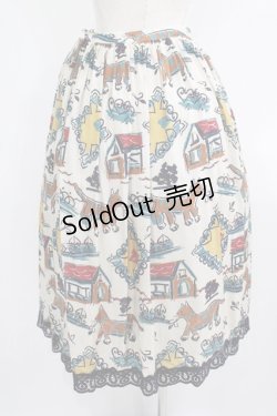 画像3: Jane Marple / Strolling cat peasant skirt  シルバーグレイ H-25-08-09-013-JM-SK-KB-ZH