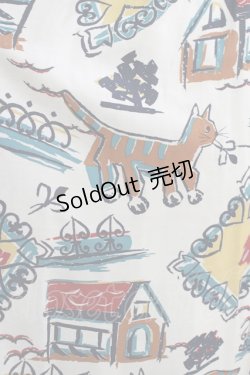画像4: Jane Marple / Strolling cat peasant skirt  シルバーグレイ H-25-08-09-013-JM-SK-KB-ZH