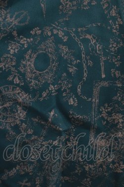 画像4: Ozz Croce / プリントギャザースカート  グリーン×グレーチュール H-25-08-09-021-OO-SK-KB-ZH