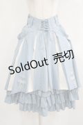 Ozz oneste / 霧蝶刺繍入り袴風プリーツスカート  サックス H-25-08-09-023-OO-SK-KB-ZH