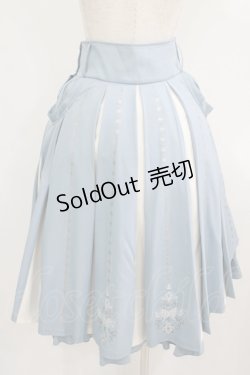 画像3: Ozz oneste / 霧蝶刺繍入り袴風プリーツスカート  サックス H-25-08-09-023-OO-SK-KB-ZH