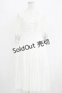 Rozen Kavalier / メッシュ切り替えシアーワンピース  オフ白 H-25-08-09-024-OO-OP-KB-ZH