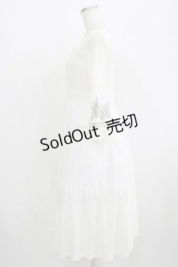 画像2: Rozen Kavalier / メッシュ切り替えシアーワンピース  オフ白 H-25-08-09-024-OO-OP-KB-ZH