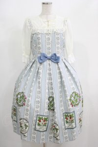 Melody BasKet / Berry galleryチュール切替ワンピース M サックス H-25-08-10-1003-LO-OP-KB-ZH