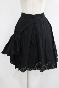 画像1: PEACE NOW / フラップ付ダメージスカート M 黒 H-25-08-10-1023-PU-SK-KB-ZH