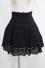 Jane Marple / アイレットレーススカート M 黒 H-25-08-10-1025-JM-SK-KB-ZH
