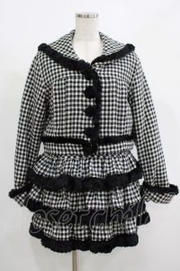 Jane Marple / 千鳥セーラージャケット＆スカート M 黒 H-25-08-10-1028-JM-JA-KB-ZT458[