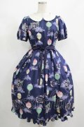 Melody BasKet / Sky Balloonラウンドカラーワンピース M ナイトネイビー H-25-08-10-1004-LO-OP-KB-ZH
