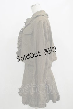 画像2: Jane Marple / フリルデニムジャケット＆スカート M カーキ H-25-08-10-1033-JM-JA-KB-ZH