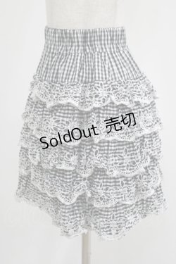 画像2: Jane Marple / カットワークギンガムスカート M 黒 H-25-08-10-1034-JM-SK-KB-ZH