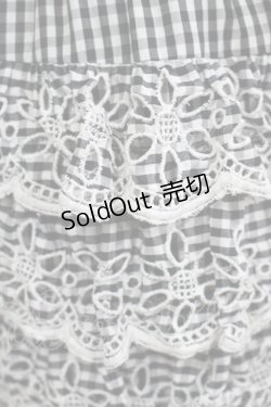 画像4: Jane Marple / カットワークギンガムスカート M 黒 H-25-08-10-1034-JM-SK-KB-ZH