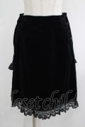 PEACE NOW / ドレープ風別珍スカート  黒 H-25-08-10-1035-PU-SK-KB-ZH