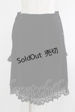 画像1: PEACE NOW / ドレープ風別珍スカート  黒 H-25-08-10-1035-PU-SK-KB-ZH