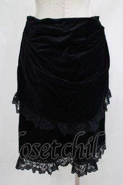 画像3: PEACE NOW / ドレープ風別珍スカート  黒 H-25-08-10-1035-PU-SK-KB-ZH