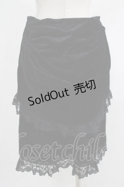 画像3: PEACE NOW / ドレープ風別珍スカート  黒 H-25-08-10-1035-PU-SK-KB-ZH