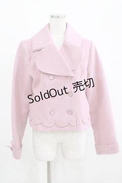 画像1: Emily Temple cute / スカラップショートコート M ピンク H-25-08-10-1040-ET-CO-KB-ZT-C046