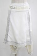 Qutie Frash / オーバー付サルエルパンツ  白 H-25-08-10-1041-QU-PA-KB-ZH