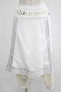 Qutie Frash / オーバー付サルエルパンツ  白 H-25-08-10-1041-QU-PA-KB-ZH