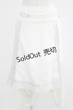 画像1: Qutie Frash / オーバー付サルエルパンツ  白 H-25-08-10-1041-QU-PA-KB-ZH