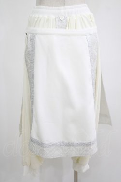 画像2: Qutie Frash / オーバー付サルエルパンツ  白 H-25-08-10-1041-QU-PA-KB-ZH