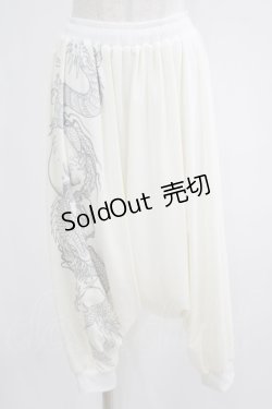 画像3: Qutie Frash / オーバー付サルエルパンツ  白 H-25-08-10-1041-QU-PA-KB-ZH