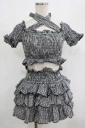 Jane Marple / ギンガムフリルスイムウェア M 黒 H-25-08-10-1043-JM-OP-KB-ZH
