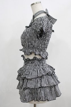 画像2: Jane Marple / ギンガムフリルスイムウェア M 黒 H-25-08-10-1043-JM-OP-KB-ZH