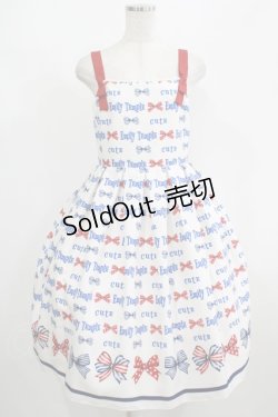 画像1: Emily Temple cute / トリプルRIBBONキャミソールワンピース M オフ H-25-08-10-1006-ET-OP-KB-ZH