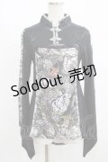 Qutie Frash / チャイナカットソー  ブラック H-25-08-10-1050-QU-TO-KB-ZH