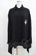 NieR Clothing / 着物風袖シャツ  黒 H-25-08-10-1052-PU-BL-KB-ZH