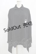 NieR Clothing / 着物風袖シャツ  黒 H-25-08-10-1052-PU-BL-KB-ZH