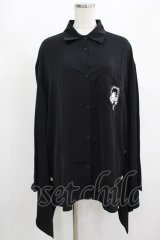 NieR Clothing / 着物風袖シャツ  黒 H-25-08-10-1052-PU-BL-KB-ZH