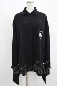 NieR Clothing / 着物風袖シャツ  黒 H-25-08-10-1052-PU-BL-KB-ZH
