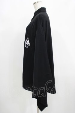 画像2: NieR Clothing / 着物風袖シャツ  黒 H-25-08-10-1052-PU-BL-KB-ZH