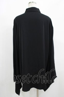 画像3: NieR Clothing / 着物風袖シャツ  黒 H-25-08-10-1052-PU-BL-KB-ZH