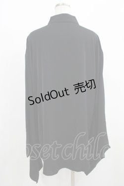 画像3: NieR Clothing / 着物風袖シャツ  黒 H-25-08-10-1052-PU-BL-KB-ZH