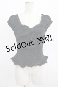 Jane Marple / バックボタンリボンブラウス M 黒 H-25-08-10-1053-JM-BL-KB-ZH