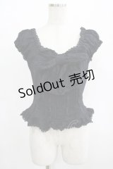 Jane Marple / バックボタンリボンブラウス M 黒 H-25-08-10-1053-JM-BL-KB-ZH