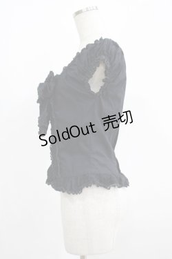 画像2: Jane Marple / バックボタンリボンブラウス M 黒 H-25-08-10-1053-JM-BL-KB-ZH