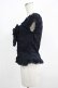 画像2: Jane Marple / バックボタンリボンブラウス M 黒 H-25-08-10-1053-JM-BL-KB-ZH (2)