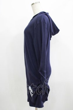 画像2: NieR Clothing / ギャザースリーブリブパーカー  ネイビー H-25-08-10-1058-PU-TO-KB-ZH