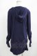 画像3: NieR Clothing / ギャザースリーブリブパーカー  ネイビー H-25-08-10-1058-PU-TO-KB-ZH (3)