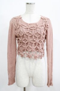 Jane Marple / クロシェニット M ベージュ H-25-08-10-1059-JM-TO-KB-ZH