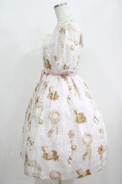 画像2: Leur Getter / Jewel Brooch袖付ワンピース M ピンク H-25-08-10-1007-LU-OP-KB-ZH