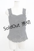 Jane Marple / はしごリボンビスチェキャミ M 黒 H-25-08-10-1067-JM-TO-KB-ZH